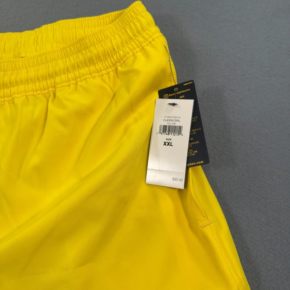 Polo Ralph Lauren Mens XXL Yellow Traveler Swim Trunks NWT